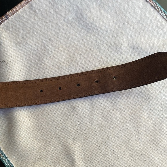 BROWN GENUINE LEATHER BELT CASUAL DRESS MEN'S ADJUSTABLE 39’ CLASSIC MINIMALIST - Picture 5 of 8